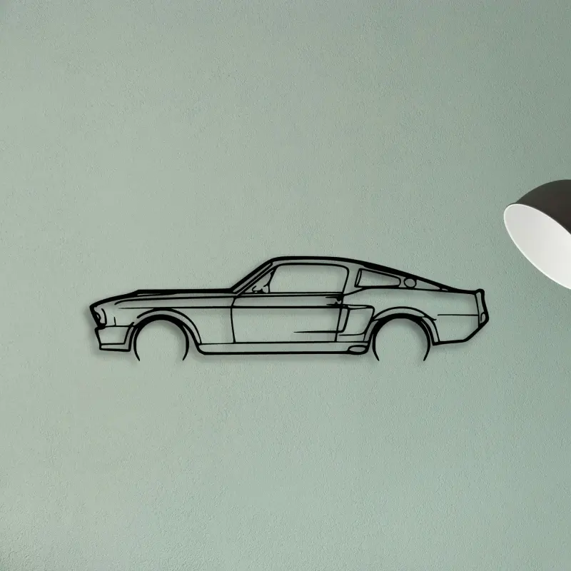 Mustang 1967 — XS (50 cm) metal wall art