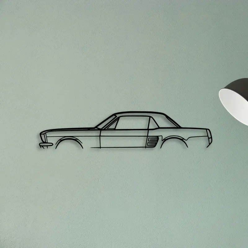 Mustang 1967 Coupe — XS (50 cm) metal wall art