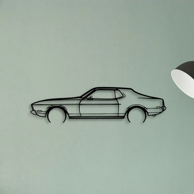 Mustang 1973 — XS (50 cm) metal wall art