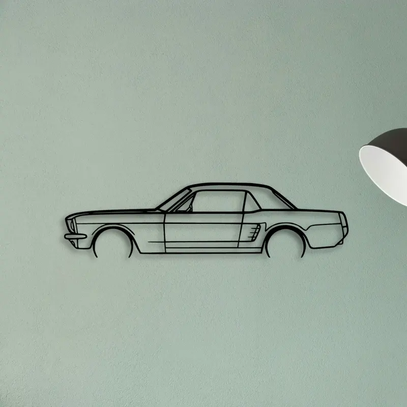 Mustang Coupe 1966 — XS (50 cm) metal wall art