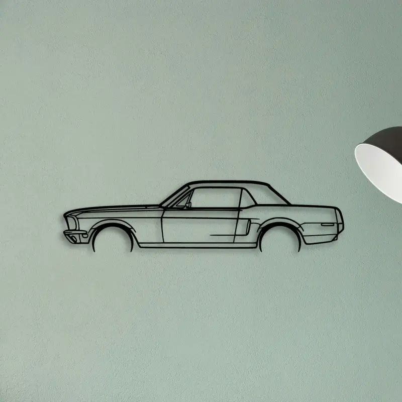 Mustang GT 1968 — XS (50 cm) metal wall art