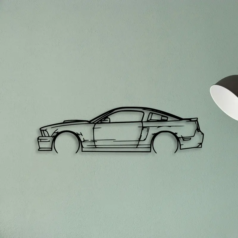 Mustang GT 2007 California — XS (50 cm) metal wall art