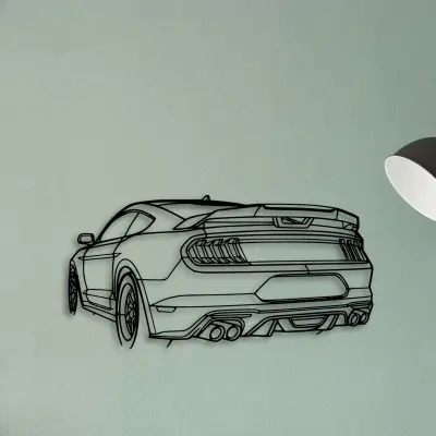 Mustang GT 2020 Angle — XS (50 cm) metal wall art