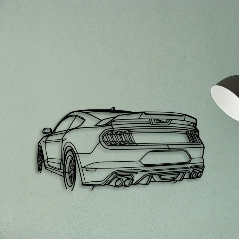 Mustang GT 2020 Angle — XS (50 cm) metal wall art