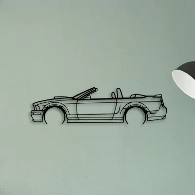 Mustang GT Convertible 2008 — XS (50 cm) metal wall art
