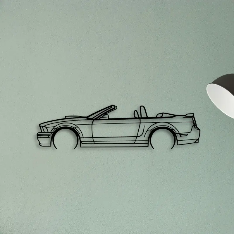Mustang GT Convertible 2008 — XS (50 cm) metal wall art