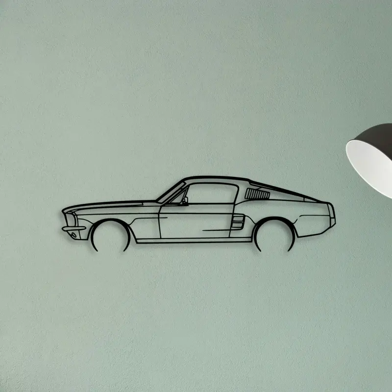 Mustang GT Fastback 390s 2 — XS (50 cm) metal wall art