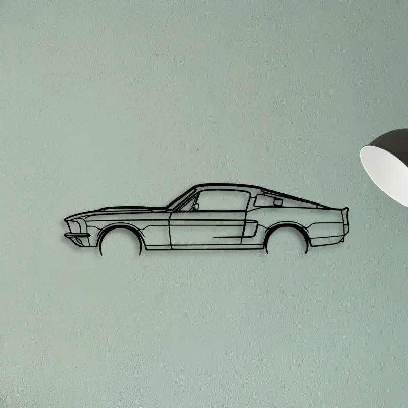 Mustang GT500 1967 — XS (50 cm) metal wall art