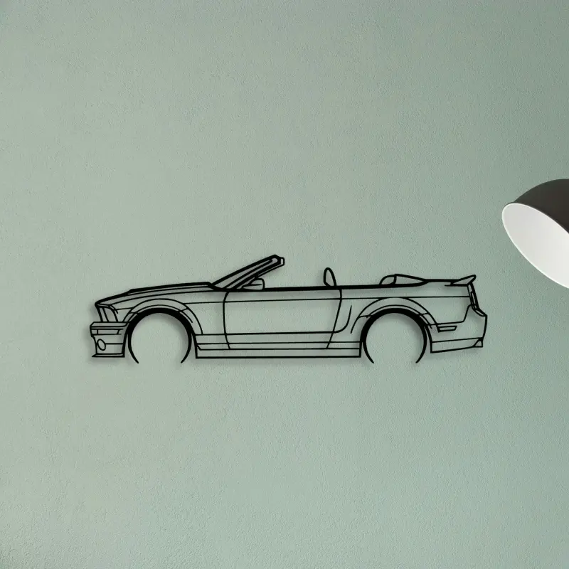 Mustang GT500 2008 Cabrio — XS (50 cm) metal wall art