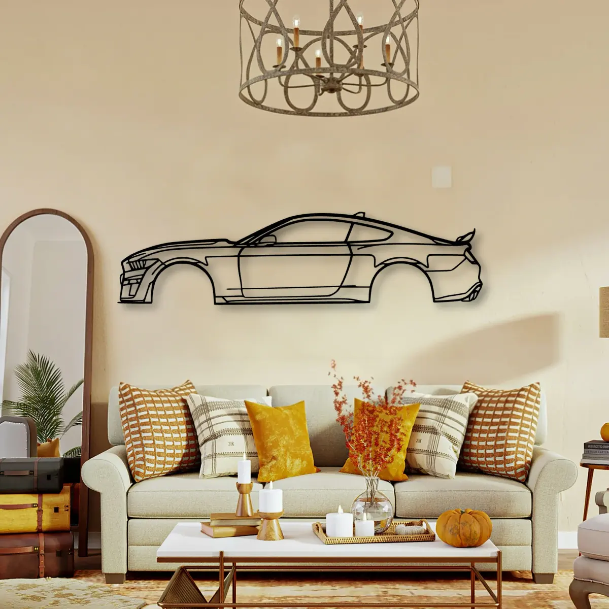 Ford Mustang Gt500 cut-metal silhouette from the Tinvibe range