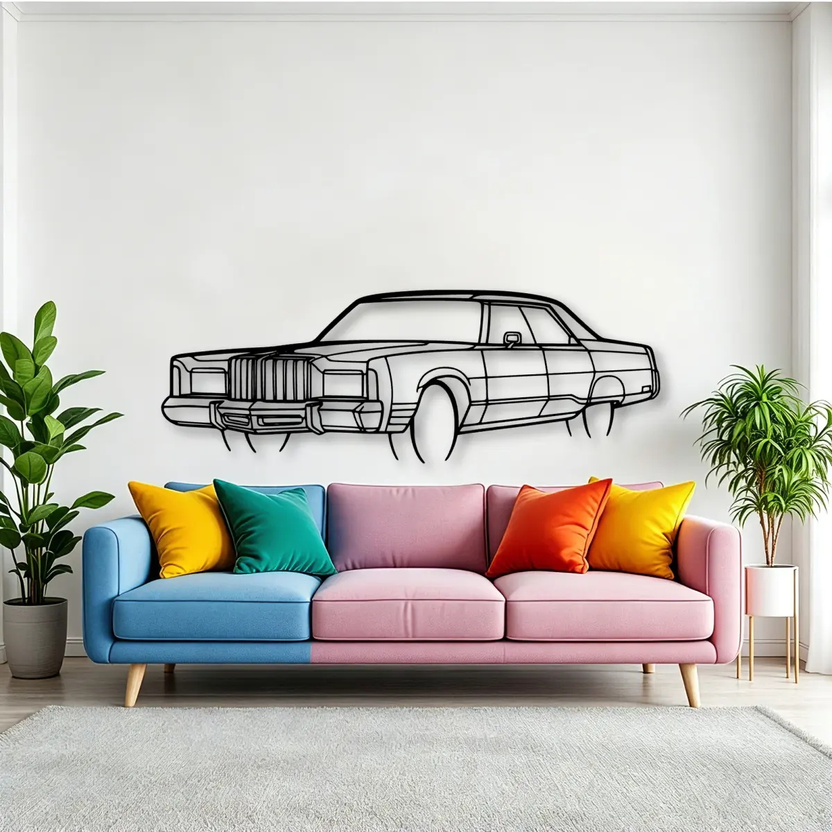 Chrysler New Yorker 1978 Angle cut-metal silhouette from the Tinvibe range