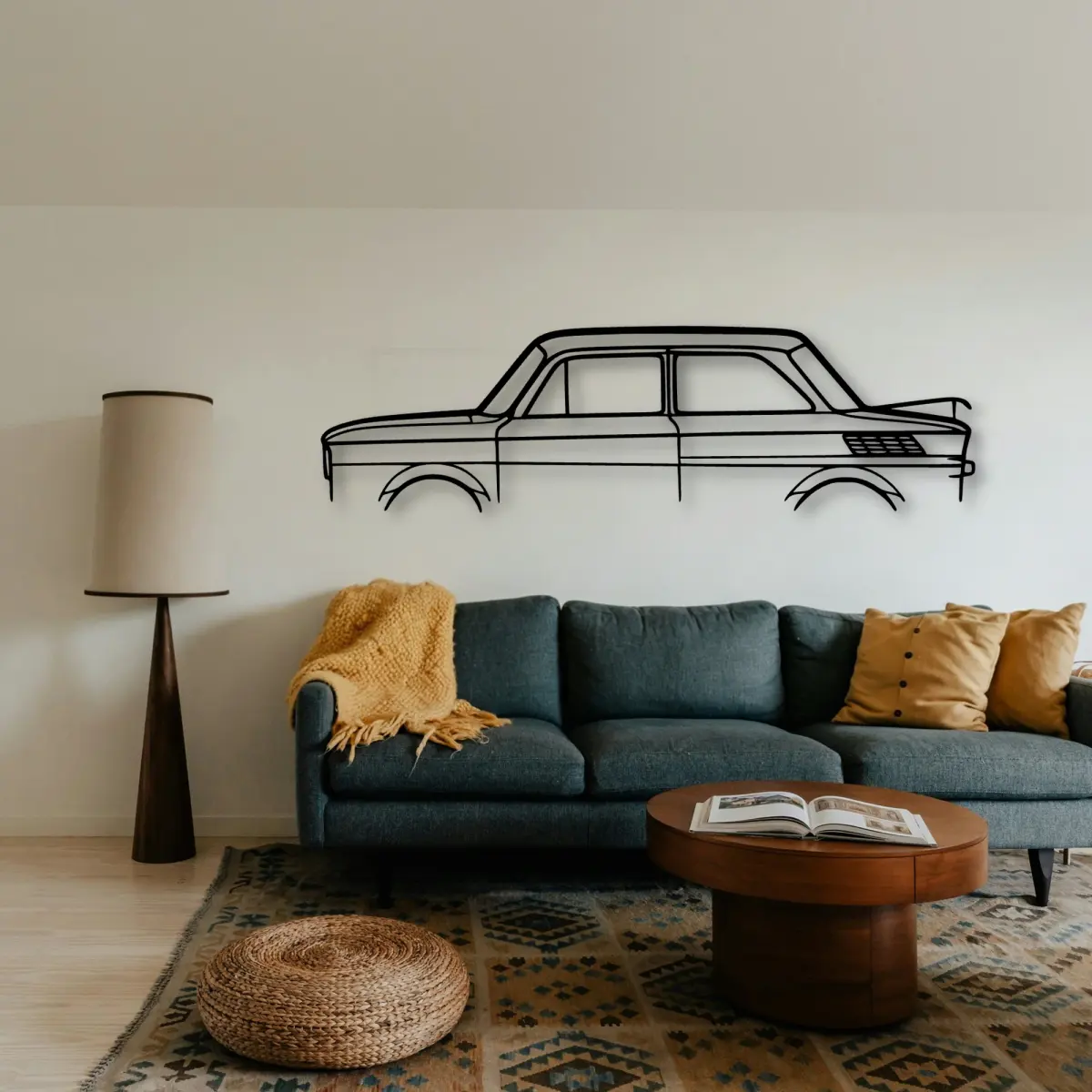 Audi Nsu Tt 1972 silhouette on a hero wall