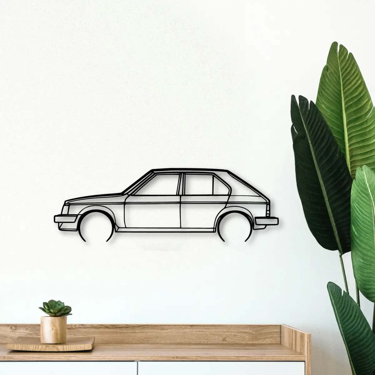 Dodge Omni 1986 laser-cut outline edge detail