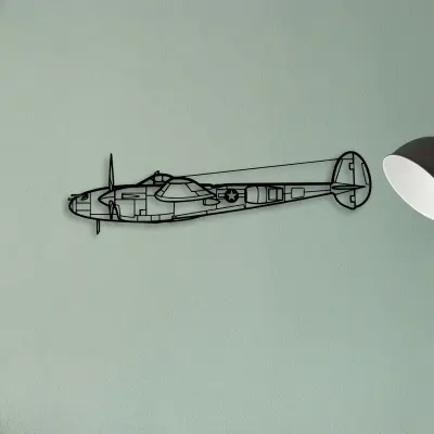 P 38L Lightning 1945 — XS (50 cm) metal wall art