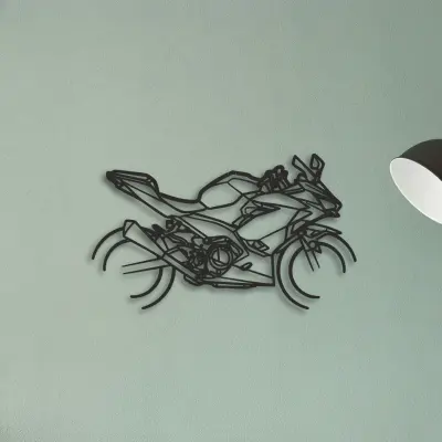 P4 2020 Kawasaki Ninja 400 2020 Kawasaki Ninja 400 — XS (50 cm) metal wall art
