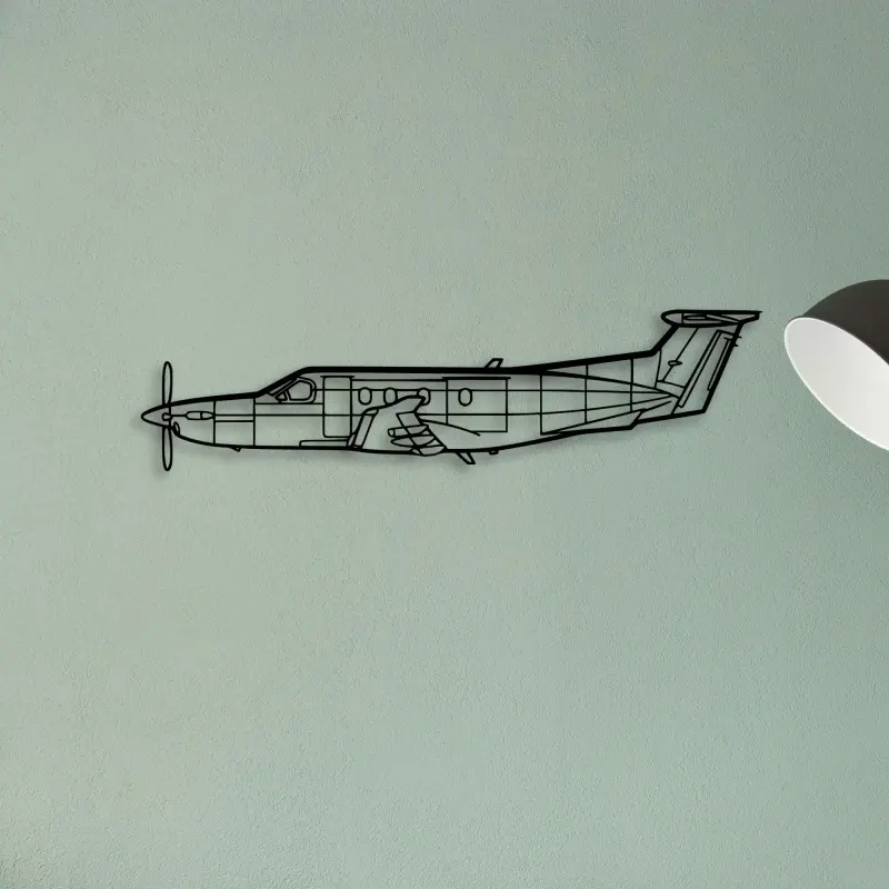 Pilatus Pc 12 — XS (50 cm) metal wall art