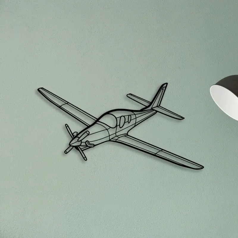 Piper J 3 Cub — XS (50 cm) metal wall art