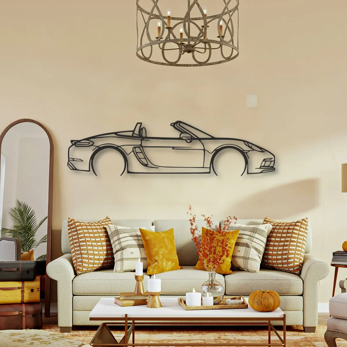 Porsche Porsche 718 Boxster Gts cut-metal silhouette from the Tinvibe range