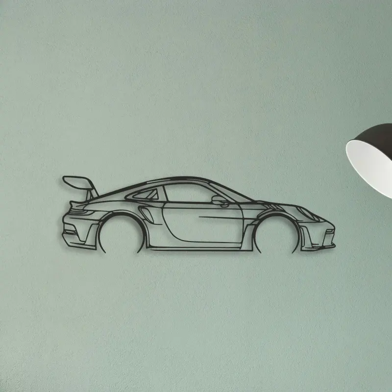 Porsche 911 GT3 RS 992 — XS (50 cm) metal wall art