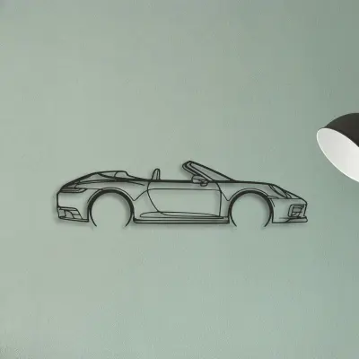 Porsche 911 Model 992 Convertible — XS (50 cm) metal wall art