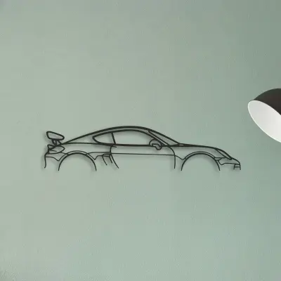 Porsche Cayman GT4 981 — XS (50 cm) metal wall art