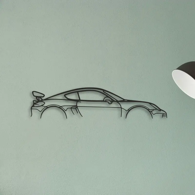 Porsche Cayman GT4 981 — XS (50 cm) metal wall art