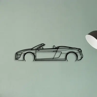 R8 Spyder 2012 — XS (50 cm) metal wall art