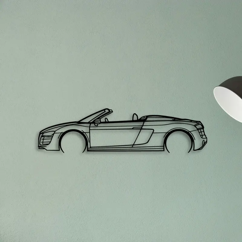 R8 Spyder 2012 — XS (50 cm) metal wall art