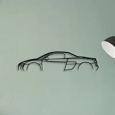 R8 Spyder MK2 — XS (50 cm) metal wall art