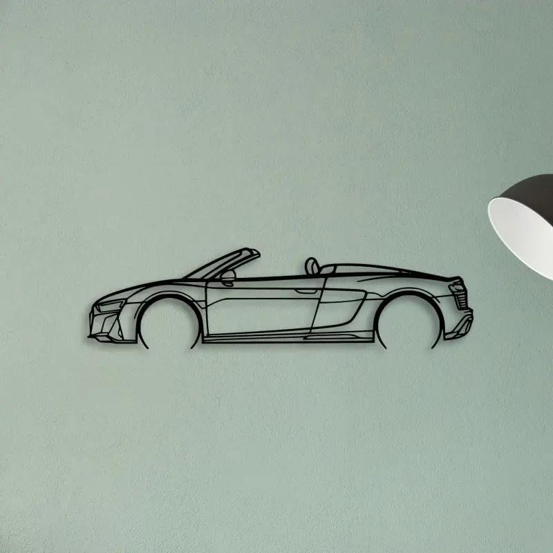 R8 V10 Spider 2022 — XS (50 cm) metal wall art