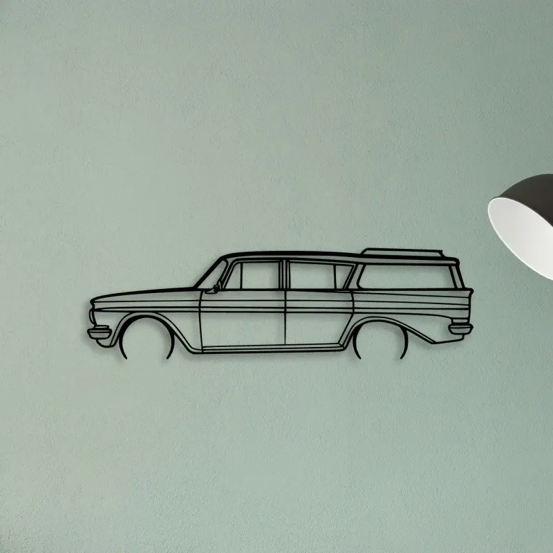 Rambler Wagon 1961 — XS (50 cm) metal wall art