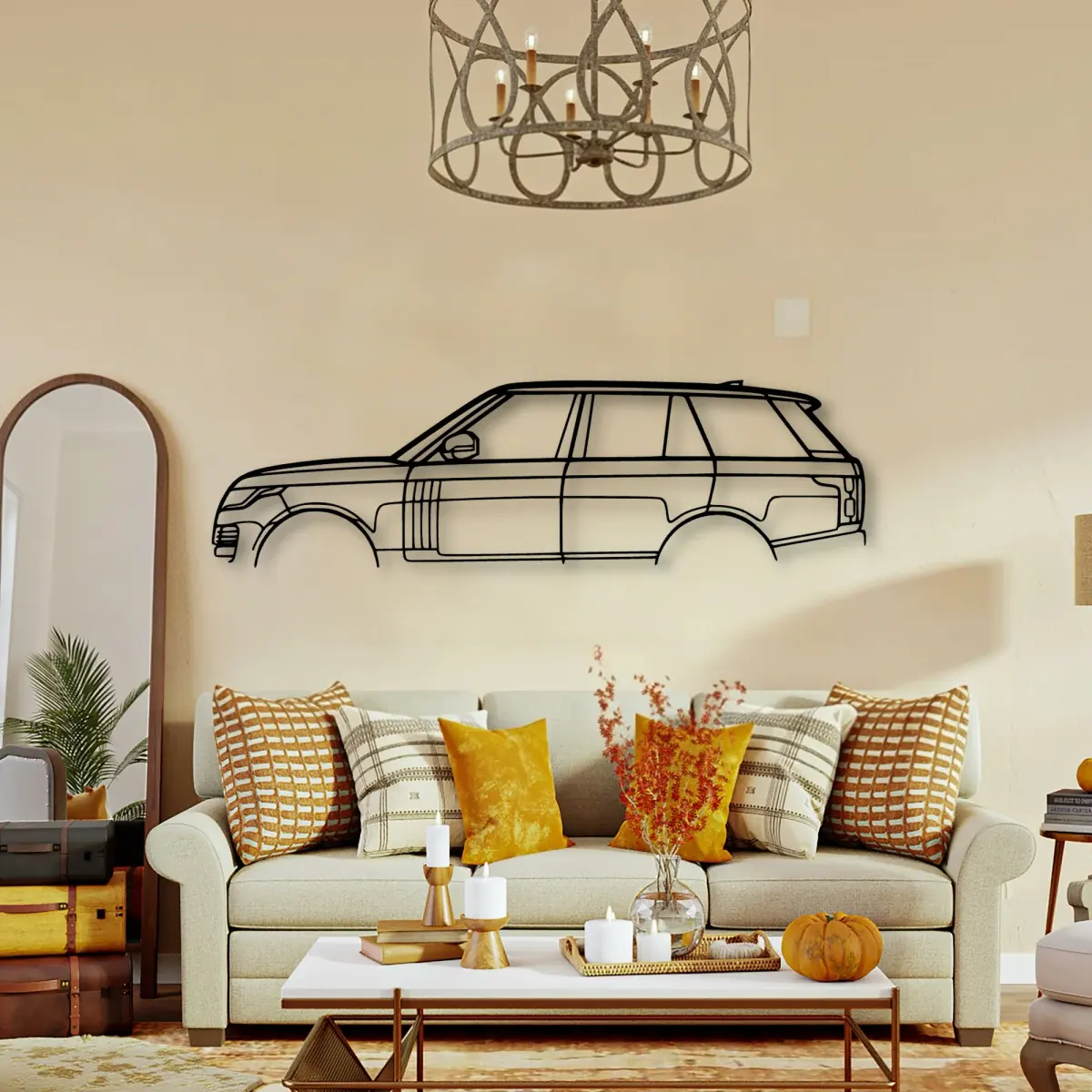 Land Rover Range Vogue 2021 shape at feature-wall scale