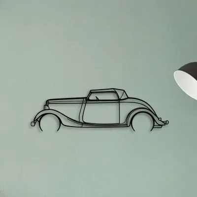 Roadster 1934 — XS (50 cm) metal wall art