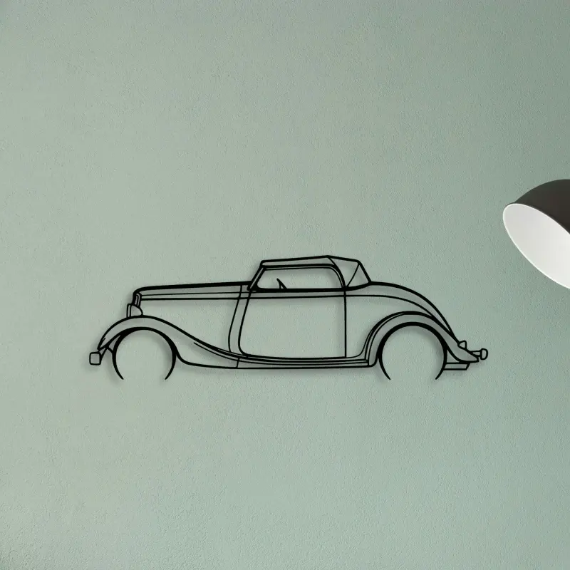 Roadster 1934 — XS (50 cm) metal wall art