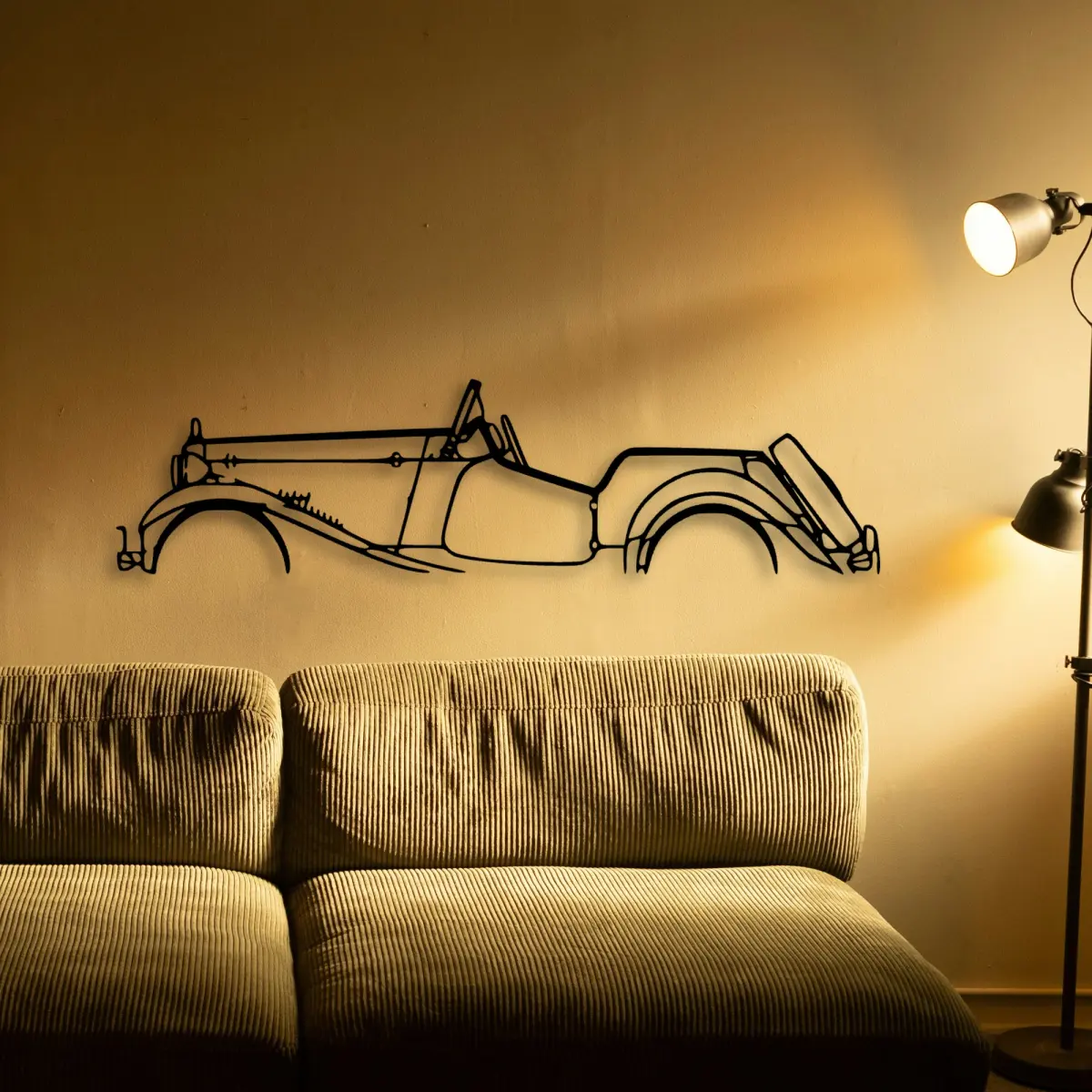 Roadster 1952 cut-metal silhouette from the Tinvibe range