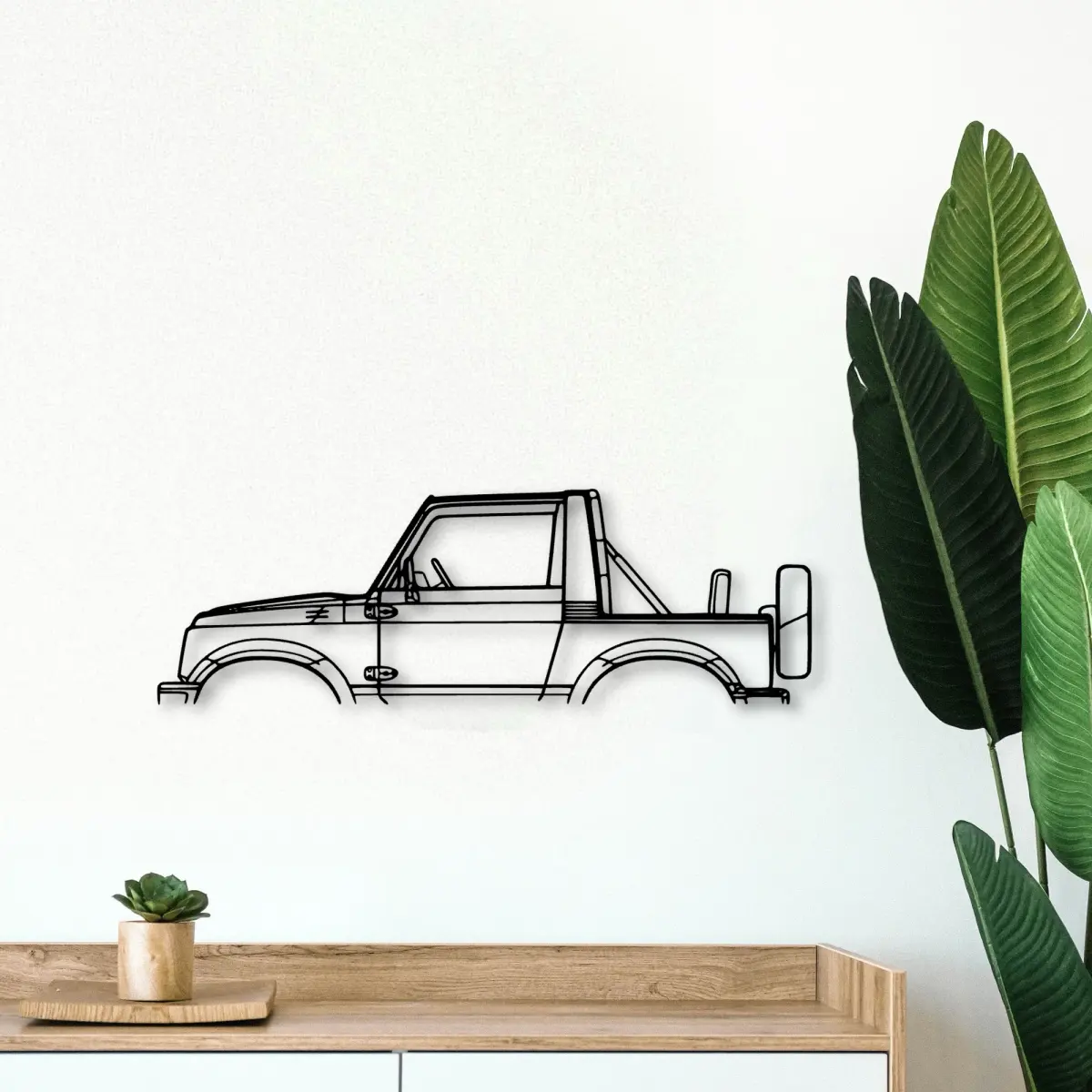 Suzuki Samurai 1988 cut-metal silhouette from the Tinvibe range