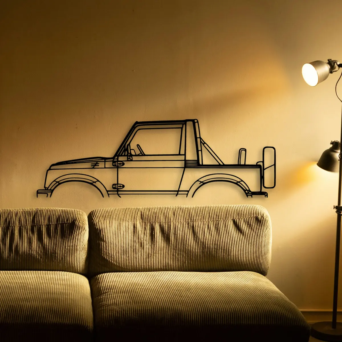 Suzuki Samurai 1988 silhouette showing proportion