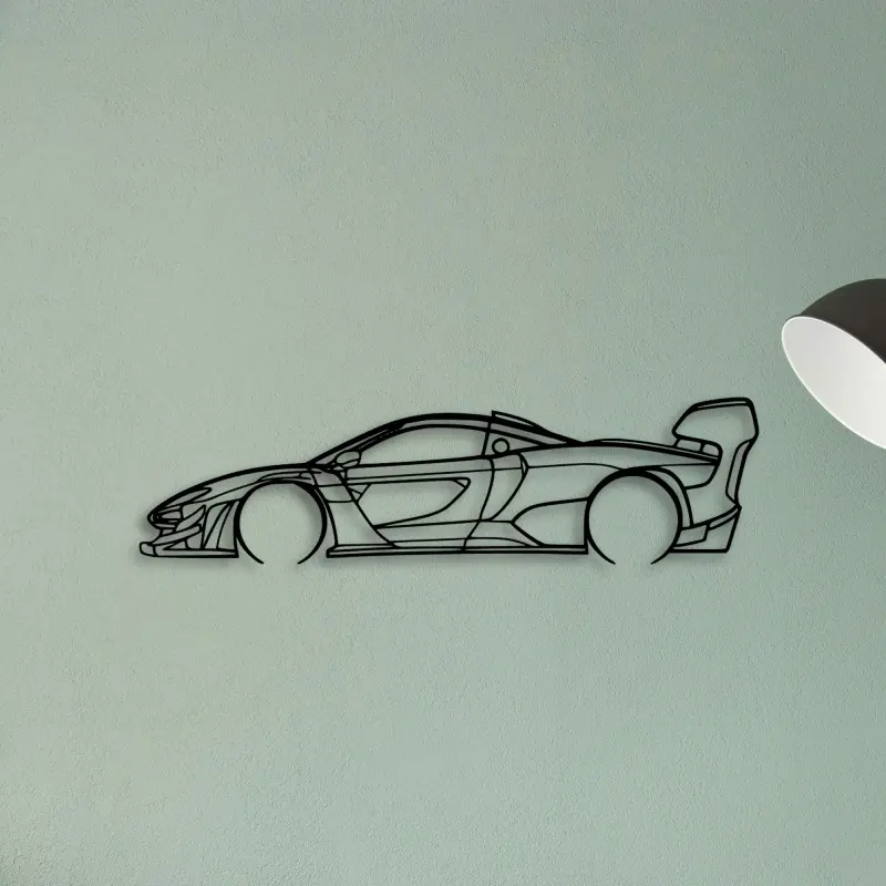 Senna GTR — XS (50 cm) metal wall art
