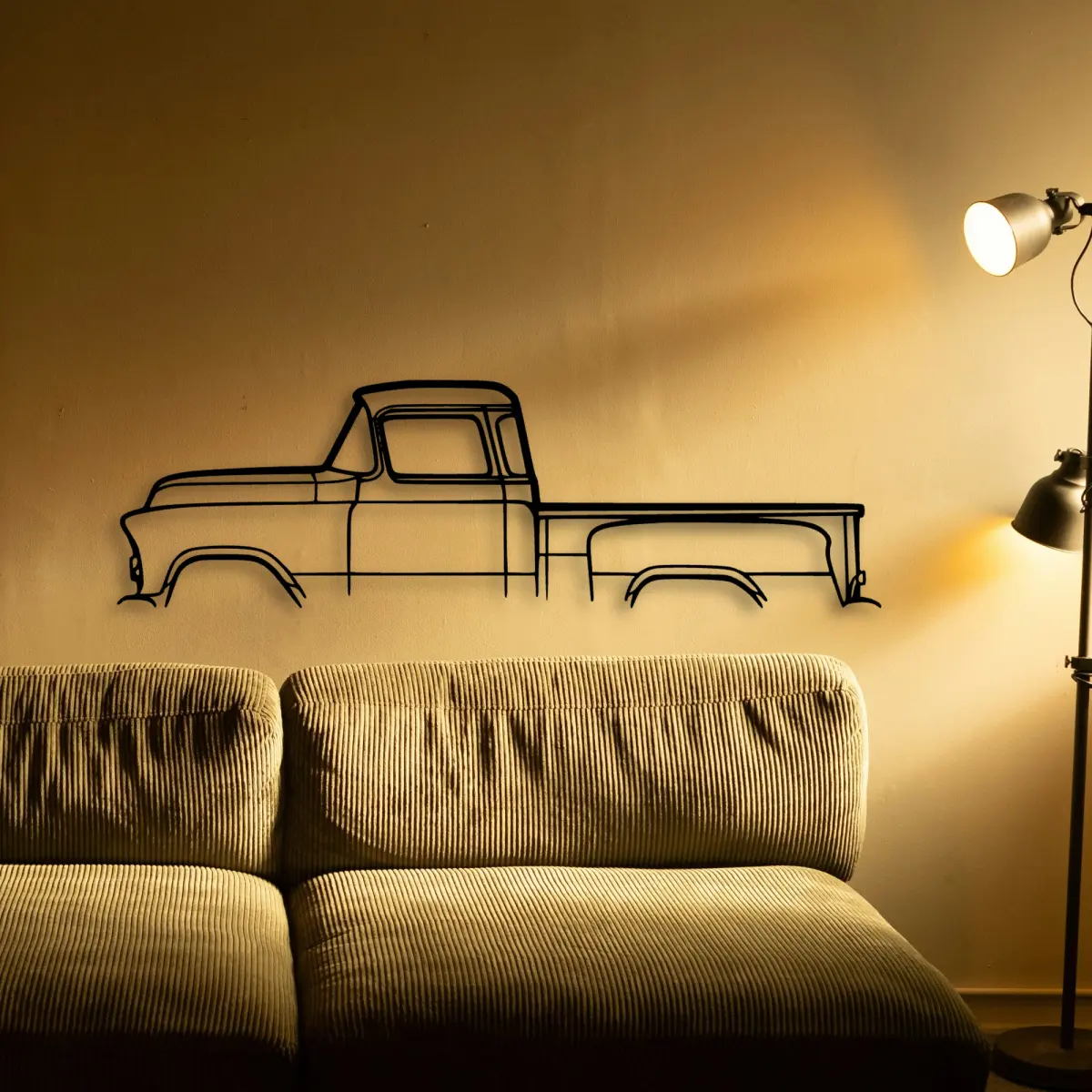Chevrolet Short Bed 3100 1955 cut-metal silhouette