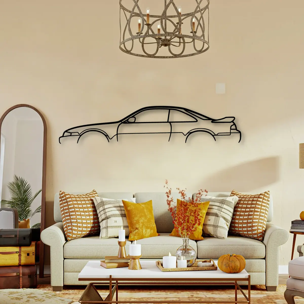 Nissan Silvia S14 200sx silhouette on a hero wall