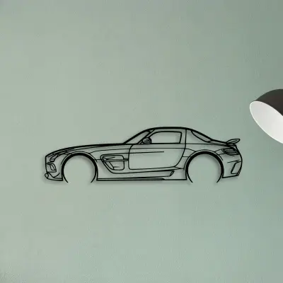 SLS AMG Black Series — XS (50 cm) metal wall art