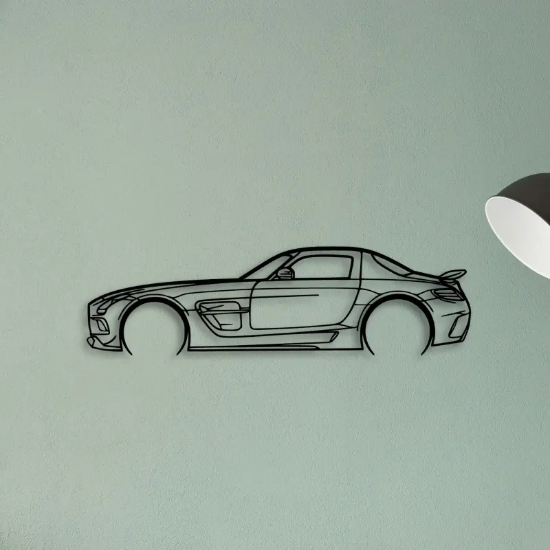 SLS AMG Black Series — XS (50 cm) metal wall art