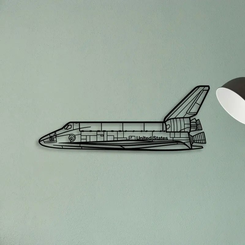 Space Shuttle — XS (50 cm) metal wall art