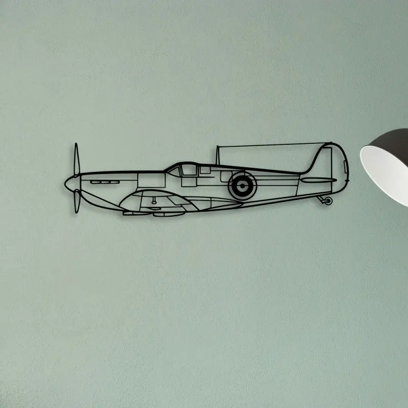 Spitfire — XS (50 cm) metal wall art