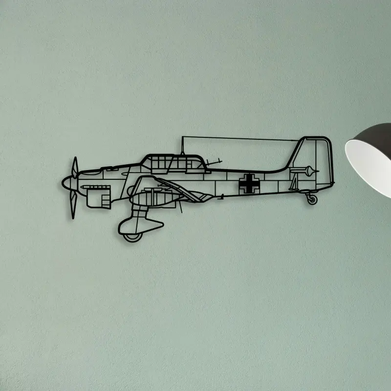 Stuka Ju 87 — XS (50 cm) metal wall art