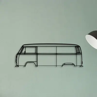 T2 BUS 1977 — XS (50 cm) metal wall art