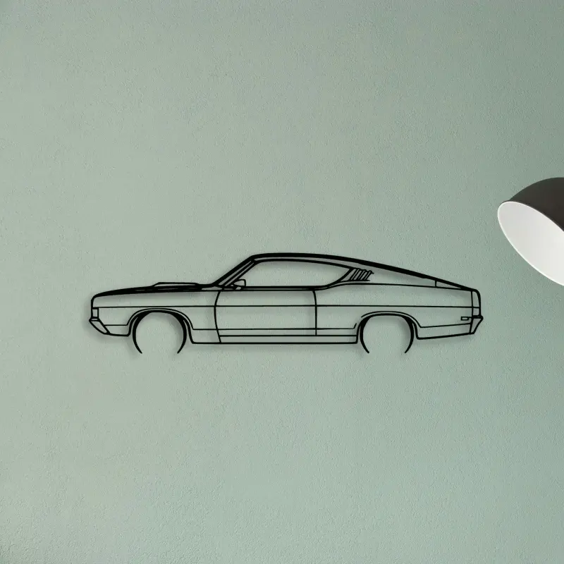 Torino GT Fastback 1969 — XS (50 cm) metal wall art