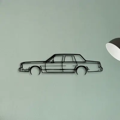 Town CAR 1988 — XS (50 cm) metal wall art