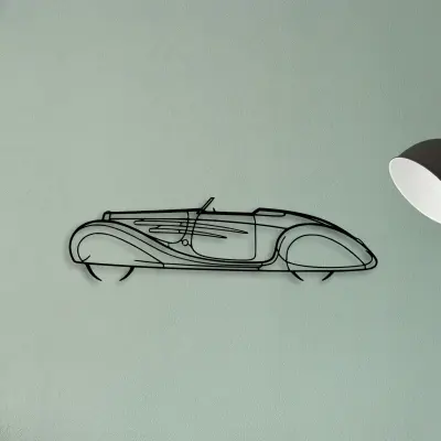 Type 57C 1939 — XS (50 cm) metal wall art