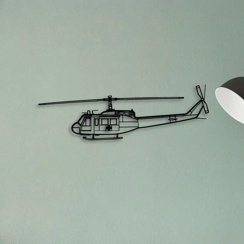 Uh 1 Iroquois Huey 1970 — XS (50 cm) metal wall art